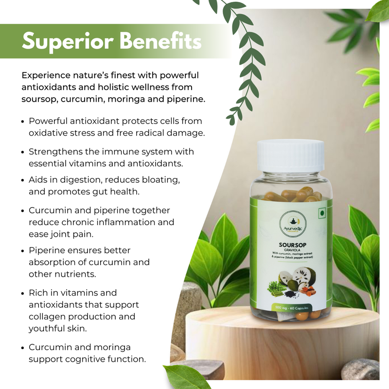 Soursop with Moringa, Curcumin and Black Pepper